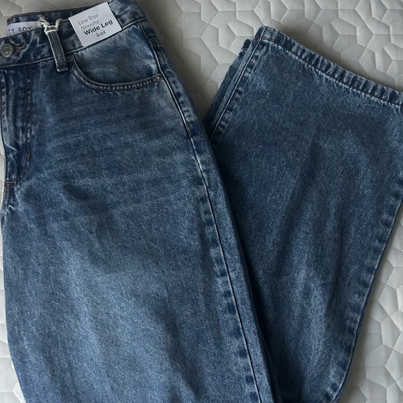 Denim - Blue Wide Leg Jeans